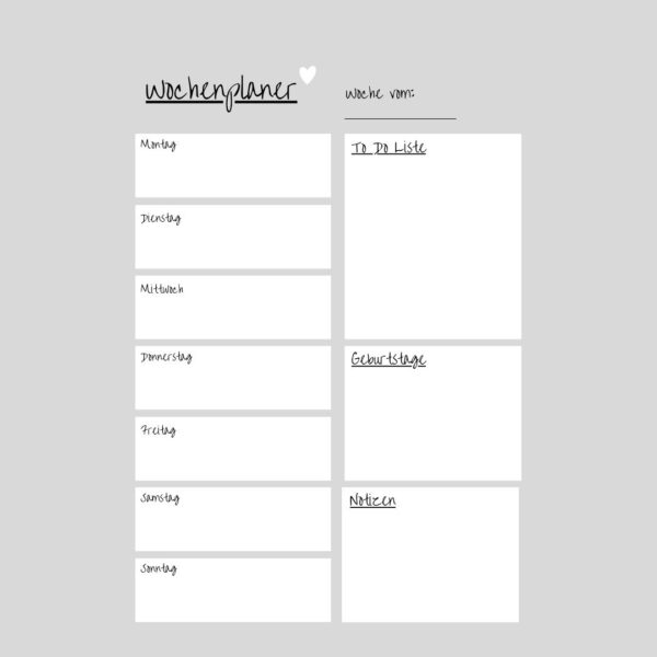 Wochenplaner