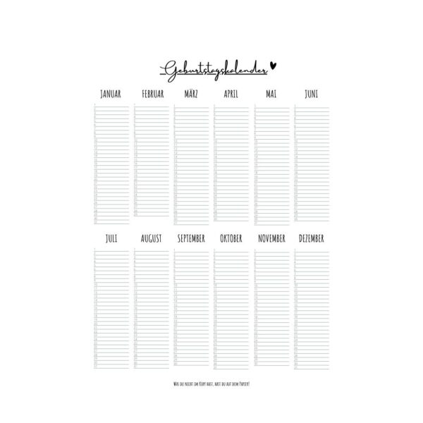 Geburtstagskalender