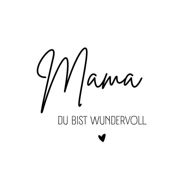 Postkarte Mama du bist wundervoll