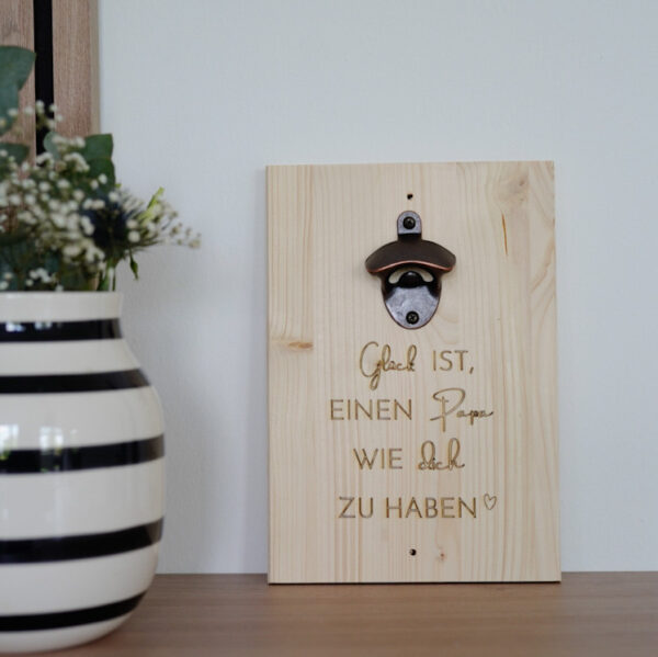 Flaschenöffner Brett für die Wand – Bild 2
