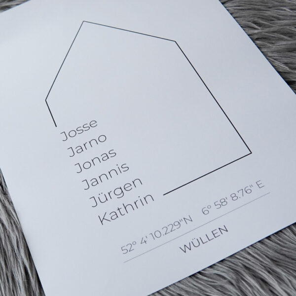 Poster Familienhaus