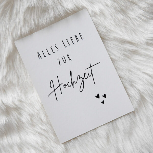 Postkarte Hochzeit