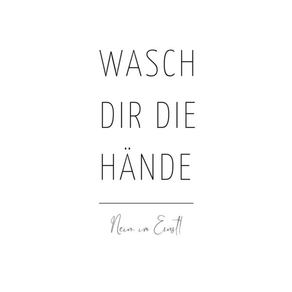 Poster "Wasch dir die Hände"